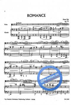 Romance op. 72 von Hans Sitt 