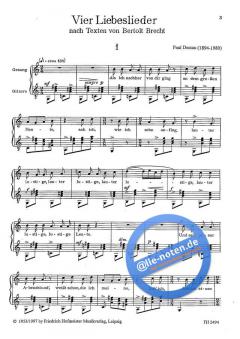 4 Liebeslieder von Paul Dessau 