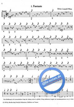 Fantasie und Capriccio von Silvius Leopold Weiss 