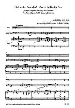 Lied an den Contrabass für Bass, Kontrabass und Orchester 