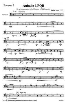 Aubade a PQB von Helge Jung Für das Posaunenquartett Berlin komponiert im Alle Noten Shop kaufen (Stimmensatz)