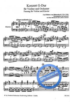 Concerto G-Dur von Carl Ditters von Dittersdorf 