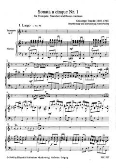 Sonata a cinque für Trompete, Streicher und B.c. von Giuseppe Torelli im Alle Noten Shop kaufen