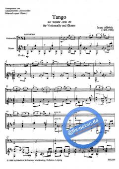Tango aus Espana, op. 165 von Isaac Albeniz 