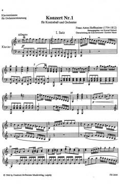 Kontrabass Konzert Nr. 1 von Franz Anton Hoffmeister im Alle Noten Shop kaufen