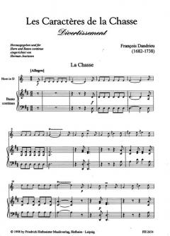 Les Caractères de la Chasse von Jean Francois Dandrieu für Horn und Basso Continuo