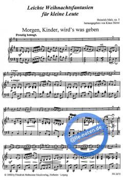 Leichte Weihnachtsfantasien für kleine Leute von Heinrich Malz 