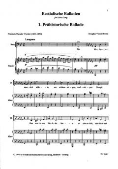 Bestialische Balladen von Douglas Victor Brown 