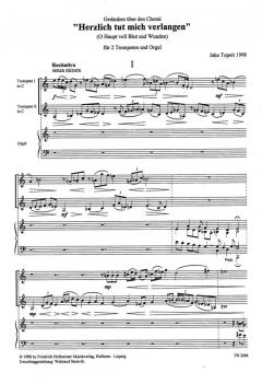 Gedanken über den Choral 'Herzlich tut mich verlangen' von Jahn Topeit 