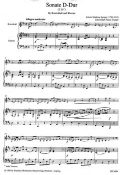 Sonate D-Dur (T39) von Johann Matthias Sperger 