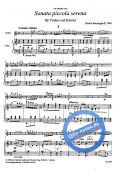 Sonata piccola serena von Ortwin Benninghoff 