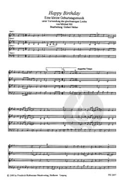 Happy Birthday von Gisbert Näther für Hornquartett