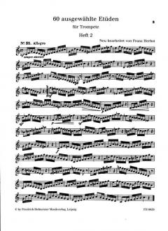 60 ausgewählte Etüden für Trompete in B Band 2 von C. Kopprasch im Alle Noten Shop kaufen