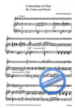 Zwei kleine Konzerte russischer Komponisten von Natalja Baklanowa für Violine und Klavier im Alle Noten Shop kaufen