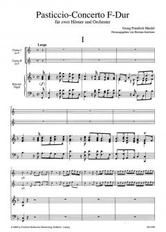 Pasticcio-Concerto F-Dur von Georg Friedrich Händel für Horn und Klavier