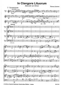 Missa Gregoriana von Herman Jeurissen für Hornquartett