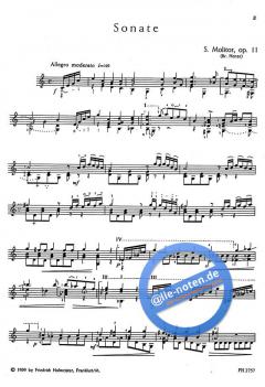 Sonate op. 11 von Simon Molitor 