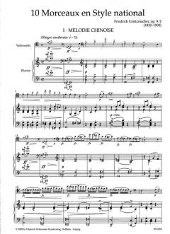10 Morceaux en Style national op. 9 Teil 1 von Friedrich Grützmacher 