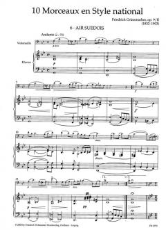 10 Morceaux en Style national op. 9 Teil 2 von Friedrich Grützmacher 