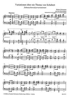 Variationen über ein Thema von Franz Schubert von Robert Schumann 