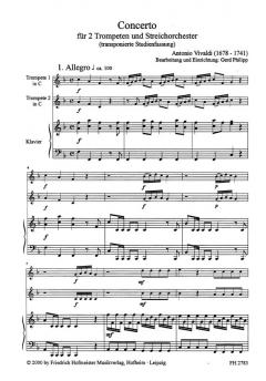 Concerto für 2 Trompeten und Streichorchester von Antonio Vivaldi im Alle Noten Shop kaufen