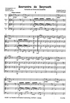 Souvenirs de Bayreuth von Gabriel Fauré für Hornquartett