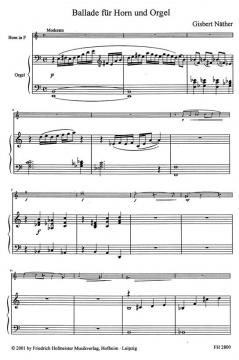 Ballade für Horn und Orgel von Gisbert Nöther im Alle Noten Shop kaufen