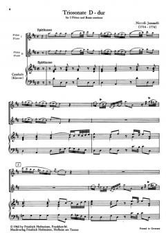 Triosonate D-Dur von Nicolo Jommelli 
