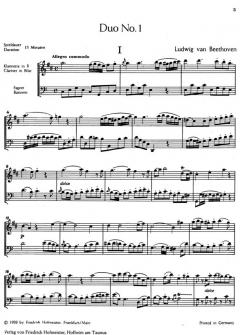 3 Duos von Ludwig van Beethoven für Holzbläser Duo im Alle Noten Shop kaufen