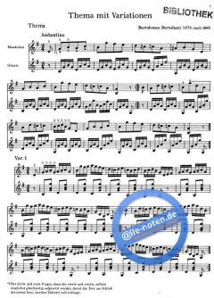 Thema mit Variationen von Bartolomeo Bortolazzi 