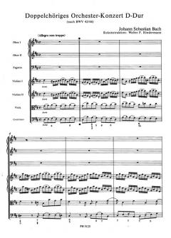 Doppelchöriges Orchesterkonzert in D-Dur (J.S. Bach) 
