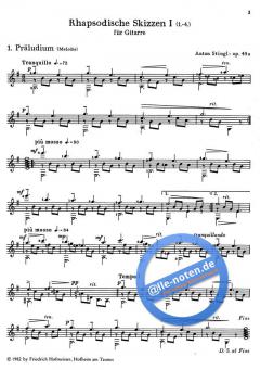 Rhapsodische Skizzen I-II, op. 49 von Anton Stingl 