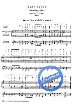 Die Tabulatur, Heft 2: Sieben Lautenstücke aus 'Musica Teutsch', 1532 von Hans Gerle 