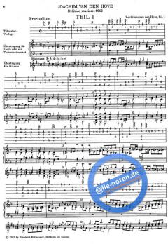 Die Tabulatur, Heft 13: Delitiae musicae, 1612, Teil I von Joachim van den Hove 