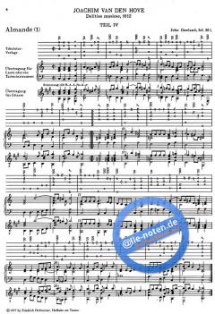 Die Tabulatur, Heft 16: Delitiae musicae, 1612, Teil IV von Joachim van den Hove 