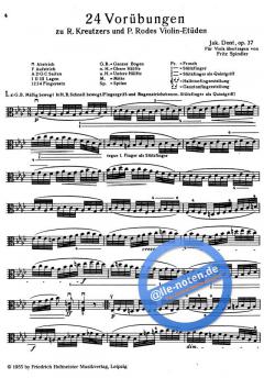 24 Vorübungen op. 37 von Jacob Dont 