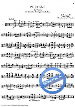 24 Etüden für Violine, op. 35 von Jacob Dont Für Bratsche übertragen von L. Raby im Alle Noten Shop kaufen