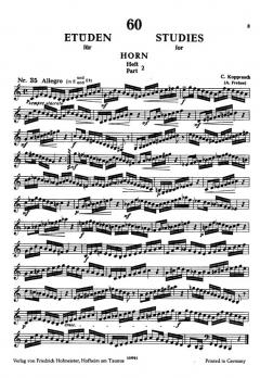 60 ausgewählte Etüden für Horn Heft 2 von C. Kopprasch im Alle Noten Shop kaufen