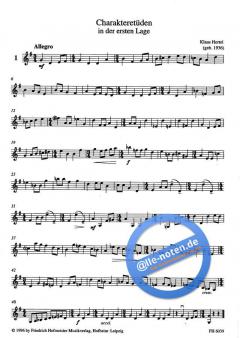 Charakteretüden in der 1. Lage von Klaus Hertel 