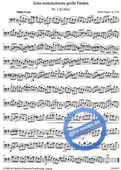 10 mittelschwere große Etüden für Violoncello von David Popper im Alle Noten Shop kaufen