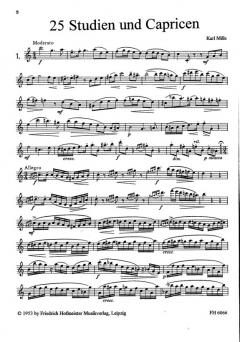 25 Studien und Capricen von Karl Mille 