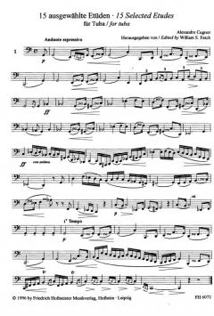 15 ausgewählte Etüden von Alexandre Cugnot 