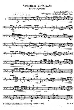 8 ausgewählte Etüden von Agostino Belloli 