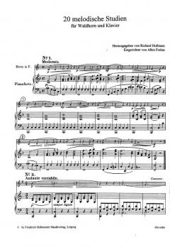 20 melodische Studien für Waldhorn und Klavier im Alle Noten Shop kaufen