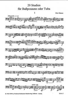 20 Studien für Baßposaune von Otto Maenz im Alle Noten Shop kaufen
