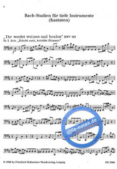 Bach-Studien für tiefe Instrumente Heft 3 
