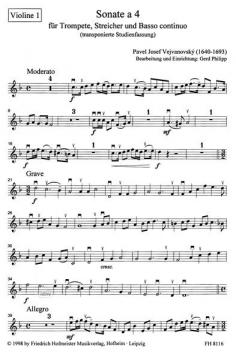 Sonata a 4 für Trompete,Streicher und B. c. 