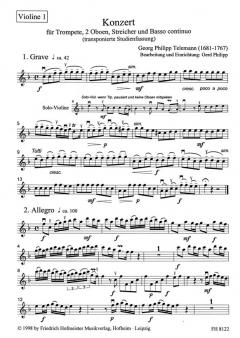 Konzert für Trompete, 2 Oboen, Streicher und B.c. (Georg Philipp Telemann) 