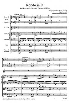 Rondo in D KV 412 (2.Satz) von Wolfgang Amadeus Mozart 