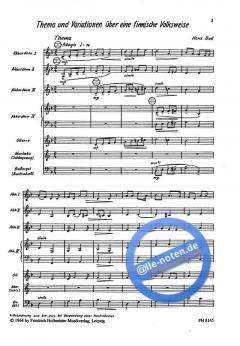 Thema und Variationen über eine finnische Volksweise von Hans Boll 